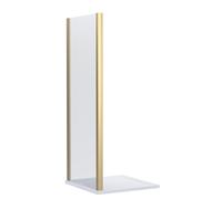 Contemporary Shower Enclosure 8mm Glass Side Panel, 1000mm, Brushed Brass
