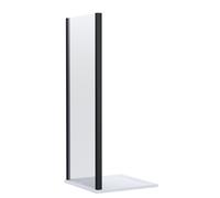 Contemporary Shower Enclosure 8mm Glass Side Panel, 800mm, Matt Black