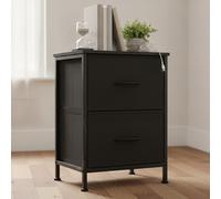 Contemporary Side Table with Ample Storage - Black Color, Stylish & Functional
