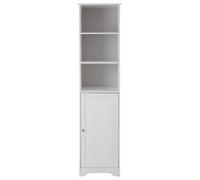 Contemporary Single Door Cabinet, Compact Design Display Cabinet, Functional Side Cabinet For Livingroom Premier Housewares White One Size