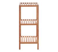 Contemporary Sleek 3 Tier Walnut Wood Bathroom Shelf Unit, Versatile Large Shelving Unit, Durable Shelf Premier Housewares Natural One Size