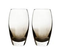 Contemporary Smoked Grey Large Tumblers - Set Of 2 -