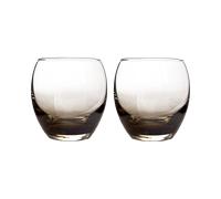 Contemporary Smoked Grey Small Tumblers - Set Of 2 -