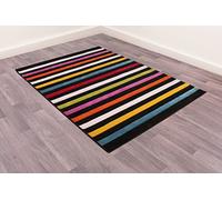 Contemporary Spectra Carved Stilo Geometric Pattern Abstract Designer Floor Colourful Area Rugs, Multi - 120 x 170cm