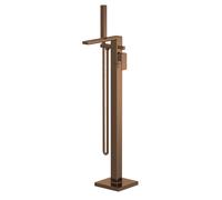 Balterley Square Freestanding Bath Shower Mixer Tap with Kit - Brushed Bronze in Brown Balterley Brown