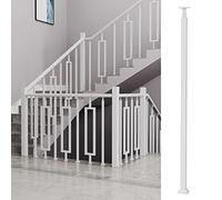 Contemporary Stair Wrought Iron Balusters, 1/4/5/8/10 Pack White Hollow Metal Railing Spindles for Outdoor Porch Deck Patio Railing Concrete/Wood Steps, Screw Kits ( Color : B 1Pack , Size : 85cm/33.5