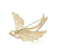 Contemporary Swallow Brooch Lightweight Alloy Jewelry with Texture Birthdays Anniversaries Event Stylish Lapel Pin