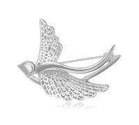 Contemporary Swallow Brooch Lightweight Alloy Jewelry with Texture Birthdays Anniversaries Event Unique Swallow Fashion Jewelry