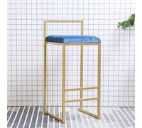 Contemporary Velvet Bar Stool with Gold Metal Legs Counter Height Dining Chair for Kitchen Bistro Café Pub - Max Load 400 lbs Stylish & Comfortable