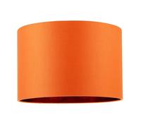 Contemporary Vivid Orange Cotton Fabric 12" Table Base or Pendant Lamp Shade | 20cm x 30cm | 11w Maximum by Happy Homewares