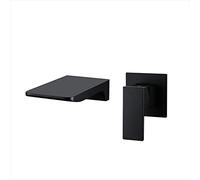 Contemporary Wall Mounted Bathtub Faucet Hot & Cold Water Single Handle Waterfall Mixer Sk Silver Black h Modern Bathroom Fixture for Slish Decor