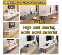 Contemporary Wall-Mounted TV Stand with Cabinets, Rustic Multimedia Console for Living Room, Slate Finish, 160 cm, Modern with Storage Solutions