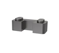 Balterley Shower Screen Support Foot, Rectangular Glass Shower Screen Support Foot, Floor Bracket for Wetroom Screens, Bracket Supports for Wet Room Glass Showers - 24 x 10 x 9mm (Brushed Pewter)