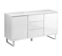 Contemporary White High Gloss Sideboard - Gloss Finish TV Cabinet For Livingroom - Functional TV Unit Premier Housewares White One Size