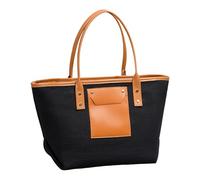 Contemporary Women's Beach Bag Woven Shoulder With PU Trim Large Capacity Travel Handbag For Holiday And Vacation Vacation Woven Shoulder