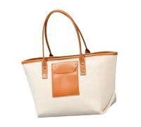 Contemporary Women's Beach Bag Woven Shoulder With PU Trim Large Capacity Travel Handbag For Holiday And Vacation Vacation Woven Shoulder