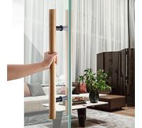Contemporary Wooden Double Sided Push Pull Door Handles, H Shape Sliding Barn Entry Handle for Home & Commercial Use, 40cm (15 3/4") Exterior & Interior Design