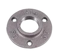 Contencinty 1 Inches Malleable Cast Iron Pipe Flange, Industrial Pipe Flanges for Threaded Black Pipes and Fittings 1 Pcs