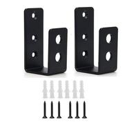 Contencinty 2 Pieces 2Inch X 4Inch Door Barrier Clips Heavy Duty Open Rod Bracket U Shape Bracket for Barn Shed Garage Gate