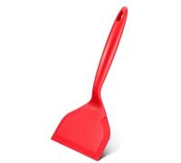 Contencinty Silicone Spatula Pancakes Shovel Omelette Spatula Turner for Eggs Fish Pancake Kitchen Scraper Red