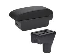content armrest storage For Nissan For March For Micra K13 2010-2022 Car Armrest Arm Storage Box Parts Accessories(B2 Black line 3USB)