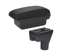 content armrest storage For Nissan For March For Micra K13 Armrest Box 2010-2022 Car Arm Storage Parts Accessories(C2 Black line NO USB)