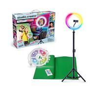 Content Creator Ring Light Kit - Studio Creator LED Video Maker Set with Tripod, LED Light Strip & XL Green Screen | TikTok & YouTube Video Kit | Age 8+