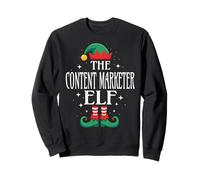 Content Marketer Elf Job Title Funny Christmas Matching Sweatshirt