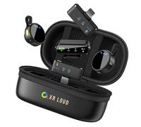 ContentHero Magnetic Wireless Lavalier Microphone Long Range for iphone/Android/DSLR Camera/PC 1-Click Noise Reduction 34H Case+Mic Battery, Hi-Fi Audio YouTube Vlog Streaming Interview (2TX+3RX)