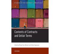 Contents of Contracts and Unfair Terms (Studies in the Contract Law of Asia)