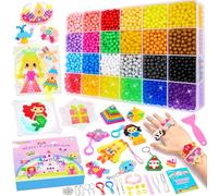 Contever Water Fuse Beads, 24 Colors Water Spray Beads Set, 4000pcs Non Toxic Magic Beads, DIY Refill Compatible for Hand Making Puzzle Educational Toys for Kids Beginners Gift