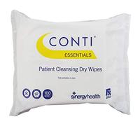 Conti Essentials - 33 x 27cm Patient Carehome Healthcare Medical Cleansing Dry Wipes - (Single Pack - 100 Wipes Per Pack)