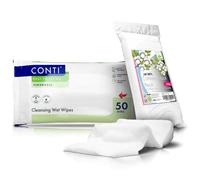 Conti Incontinence Wet Wipes Post Toileting Patient Cleansing Wipes 24x22cm Flushable/Macerator Friendly (50 Wipes Per Pack | Fragrance Free) Includes RE-GEN Cotton Pleat (50 Count - Pack of 24)