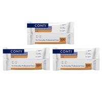 Conti Lite Large Patient Cleansing Dry Wipes (3 Packs of 100 Dry Wipes)