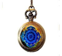 CONTIA Mandala Pocket Watch Necklace Yoga Charm Jewelry Spiritual Jewelry Art Nouveau Beautiful Gifts