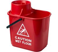 Contico 2Work Plastic Mop Bucket With Wringer 15 Litre Red Cnt00684