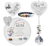Contid Mom in Heaven Memorial Crystal Suncatcher,Sympathy Gifts for Loss of Loved One,Crystal Sun Catcher Rainbow Maker,Unique Condolence Memorial for Loss of Mom,Ideal Grief Bereavement Mother Gifts