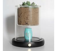 Contid Small urns for Ashes with Base Light Glass Plant Or Candle Holder mini Keepsake Urn for Human Ashes little Cremation Urn for Human or Pet Ashes Sharing Memorial Urns for loss of loved one