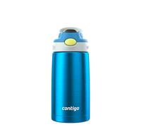 Contigo Autospout Water Bottle with Straw, 13 oz, Blue