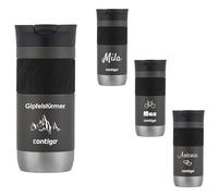 Contigo Byron 2.0 Snapseal Thermal Mug with Engraving - Name Stainless Steel Insulated Mug, Travel Mug, Coffee Mug to Go, Leak-Proof, Easy-Clean Lid, BPA-Free, 470 ml (Sake)