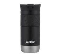 Contigo Byron Snapseal Travel Mug | Stainless Steel Thermal-Mug | Insulated Coffee to go cup | 100% leakproof | Keeps hot for 7 hours | Dishwasher safe lid | 470 ml | Licorice