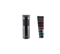 Contigo Byron Snapseal Travel Stainless Steel Thermal vacuum flask, leakproof tumbler, coffee mug with BPA free Easy-Clean Lid, 590 ml, Black