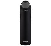 Contigo Drinking Bottle Autoseal Chill Matte Black, stainless steel water bottle with Autoseal technology, insulated bottle keeps beverages cool for up to 28 hours, BPA-free, 720 ml