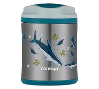Contigo Food Jar; stainless steel vacuum-insulated container for soup, veggies or fruit; 100% leak-proof; kids’ lunch box; hot for up to 6 hours, cold for up to 7; for preschool or school; 10 oz