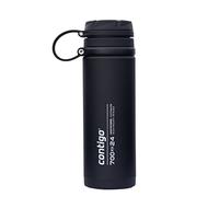 Contigo Fuse Insulated Stainless Steel Water Bottle | Large 100 % leakproof Drinking Bottle | Keeps cool for 30 hours | Wide screw-top lid | Ideal for School, Hiking | 700 ml | Black