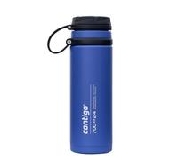 Contigo Fuse Insulated Stainless Steel Water Bottle | Large 100 % leakproof Drinking Bottle | Keeps cool for 30 hours | Wide screw-top lid | Ideal for School, Hiking | 700 ml | Bluecorn