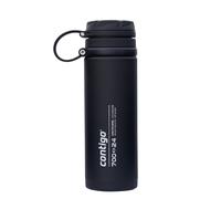 Contigo Fuse stainless steel drinks bottle, 100 % leakproof, large water bottle with wide screw-top lid, keeps drinks cold for up to 30 hours, premium