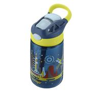Contigo Gizmo Flip Autospout Kids Water Bottle with Flip Straw, BPA Drinks Bottle for Children, Leakproof Flask, Ideal for School and Sports, 420 ml, Nautical Blue with Space