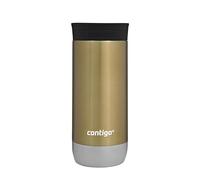 Contigo Huron Snapseal Travel Mug | Stainless Steel Thermal Mug | Vacuum Flask | Leakproof Tumbler | Coffee to Go Mug with BPA Free Easy-Clean Lid | Brown Sugar | 470 ml