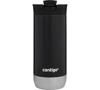 Contigo Huron Snapseal Travel Mug | Stainless Steel Thermal Mug | Vacuum Flask | Leakproof Tumbler | Coffee to Go Mug with BPA Free Easy-Clean Lid | Licorice | 470 ml